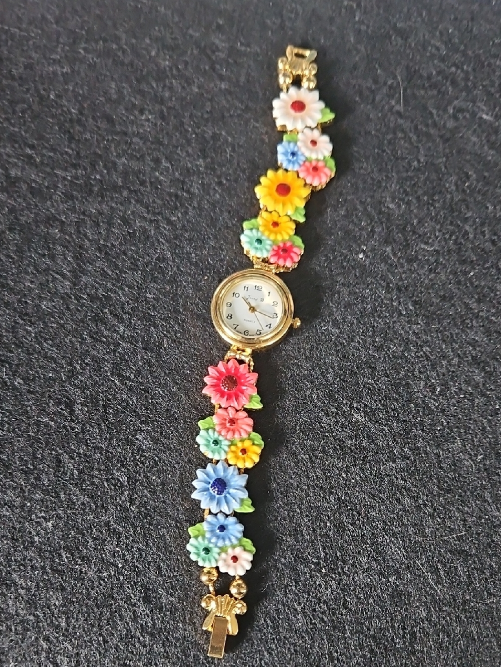 Jennie B Floral Bracelet Slider Watch in Multicolor Flowers